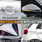 Rhinestone car door handle sticker with silver glitter rhinestones on car door