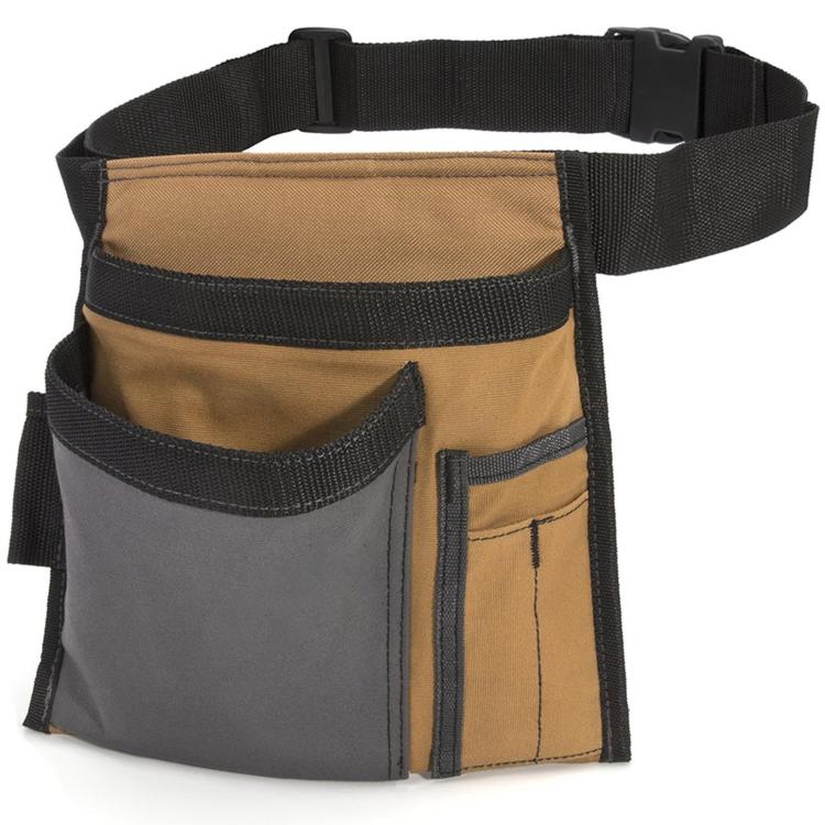 Tool Belt with Pockets Single-Side Utility Tool Pouch with Adjustable Buckle Strap Waist Apron