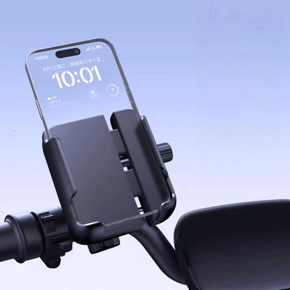 Motorcycle Shockproof Portable Riding Phone Holder Easy Access Cell Phone Mount, Handlebar, Rearview Mirror, Three-dimensional