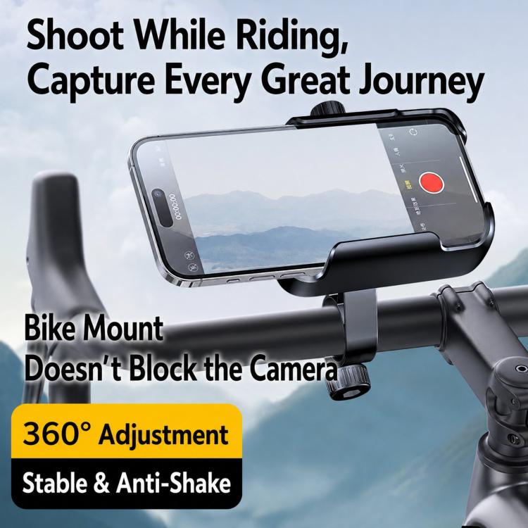 Motorcycle Shockproof Portable Riding Phone Holder Easy Access Cell Phone Mount, Handlebar, Rearview Mirror, Three-dimensional