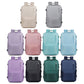 Set of water-resistant travel laptop backpacks with shoe compartment, shown in multiple colors