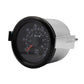 Mechanical car air pressure gauge in silver housing, black dial with red needle