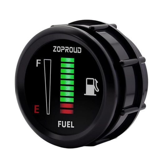 ZOPROUD IS0811FZ 52mm Fuel Tank Gauge 12/24V Modified Car LED Fuel Level Meter, With Oil Floater, With 304 Stainless Steel Oil Floater