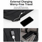 Laptop backpack with external USB charging port and charging cable
