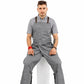 Split Leg Apron Cross Back Tool Work Apron with Pockets for Barber Pottery Tattoo Artist