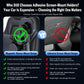 Magnetic sleeve-style car phone holder with circular screen pad and dashboard clamp