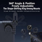 360° adjustable magnetic car phone holder with circular screen pad and angled arms