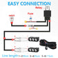 Wiring harness diagram with relay, fuse, switch, and two grille spotlight LED bars