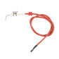 RV furnace igniter electrode lead set with red insulated wiring and terminal connectors