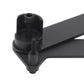 Black cam chain removal tool end with threaded posts and fork clamp