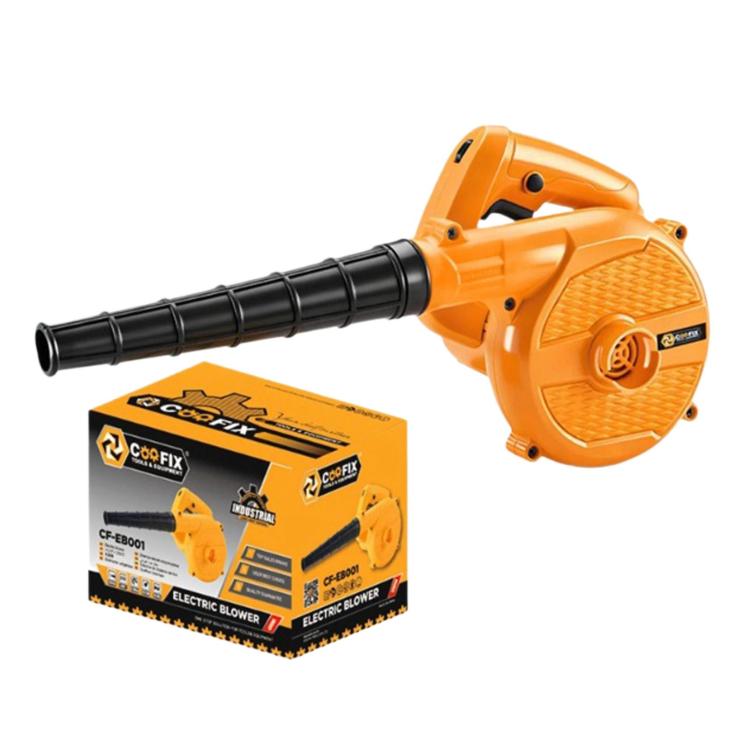 Orange electric blower with long black tube and COOFIX boxed set