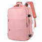 REMOID pink travel backpack with front zip compartments and adjustable shoulder strap