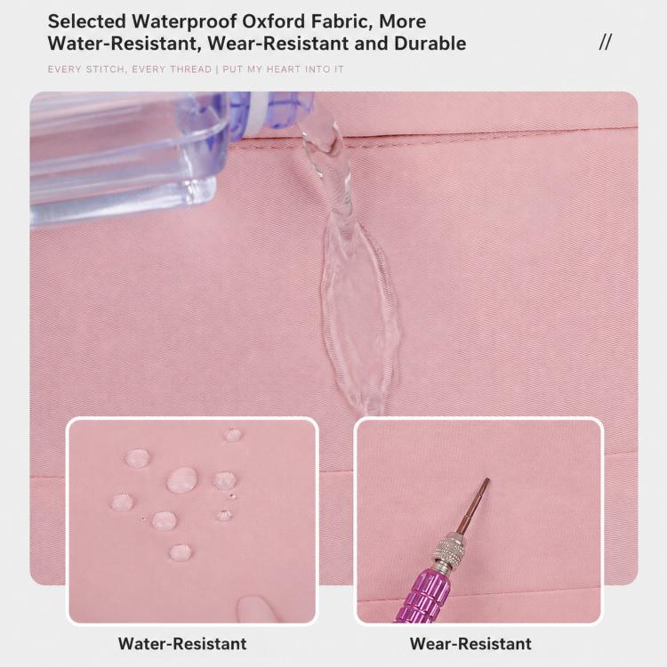 REMOID pink waterproof fabric panel with water droplets and wear-resistant texture
