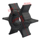 Black outboard water pump impeller with four blades and circular mounting hub