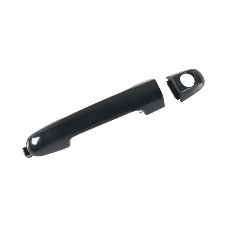 Front exterior door handle, dark gray/black, oval mounting hole