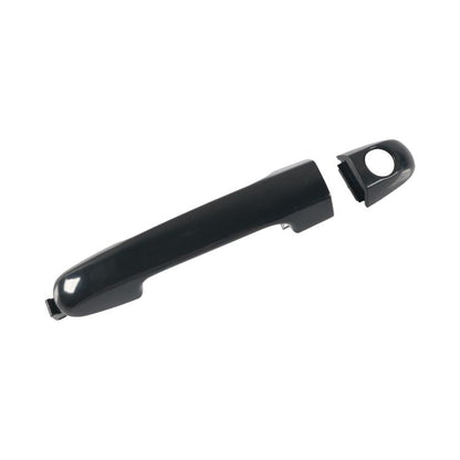 Front exterior door handle, dark gray/black, oval mounting hole