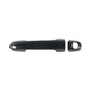 Exterior door handle, dark gray/black with oval keyhole-style opening