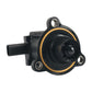 Turbocharger bypass solenoid valve, black with yellow seal ring and round diaphragm port