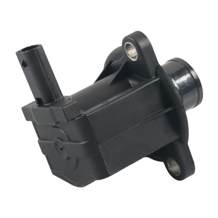 Turbocharger bypass solenoid valve, black plastic with outlet nozzle and electrical connector tab