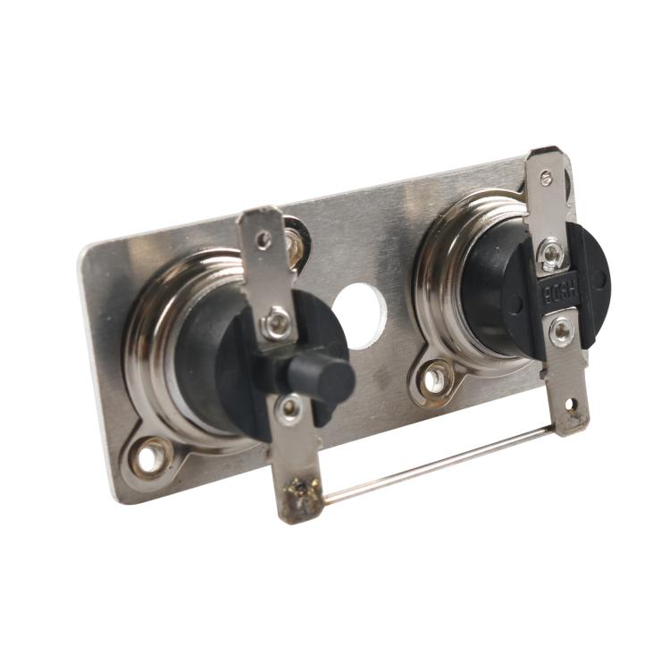 RV water heater thermostat and hi-limit switch assembly with dual round sensor housings