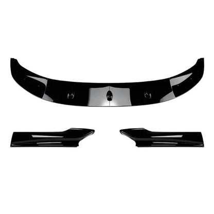 Front lip and bumper corner trim set, black finish for BMW 5 Series F10/F11