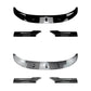 Front lip and bumper corner trim set, black and carbon-fiber style finishes