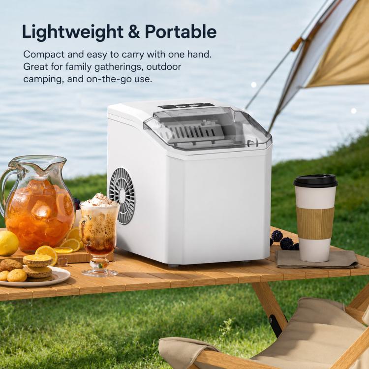Portable Ice Maker Countertop 9 Cubes In 6-8 Mins Compact Ice Machine For RV Home, US Plug 110V, EU Plug 220V, UK Plug 220V
