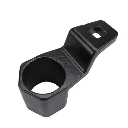 Black crankshaft belt pulley wrench with square hole opening