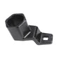 Black crankshaft belt pulley wrench with angled arm and square drive hole