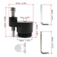 Black clutch belt removal tool with L-wrenches and size diagram