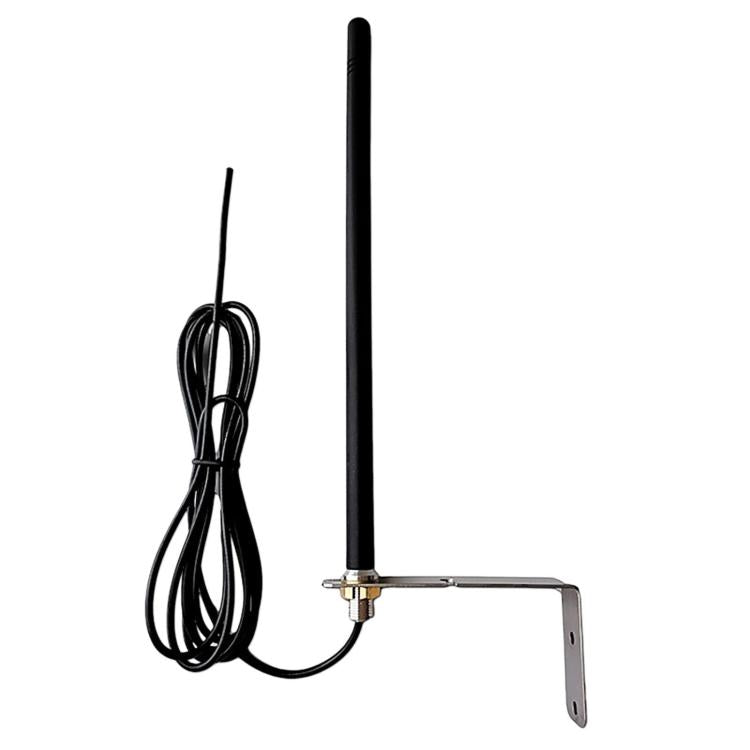 Black 433MHz antenna with mounting bracket and coiled cable