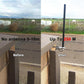 Tall black 433MHz antenna pole with base mounting and attached cable
