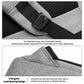 Water-resistant laptop backpack strap with adjustable buckle close-up
