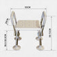 Adjustable anti-slip bath chair with beige seat, armrests, and suction cup legs