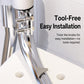 Anti-slip suction bath chair with tool-free twist knobs on metal frame