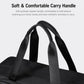Black sports gym bag with padded top carry handles