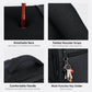 Black laptop backpack with breathable back, padded straps, and key holder.