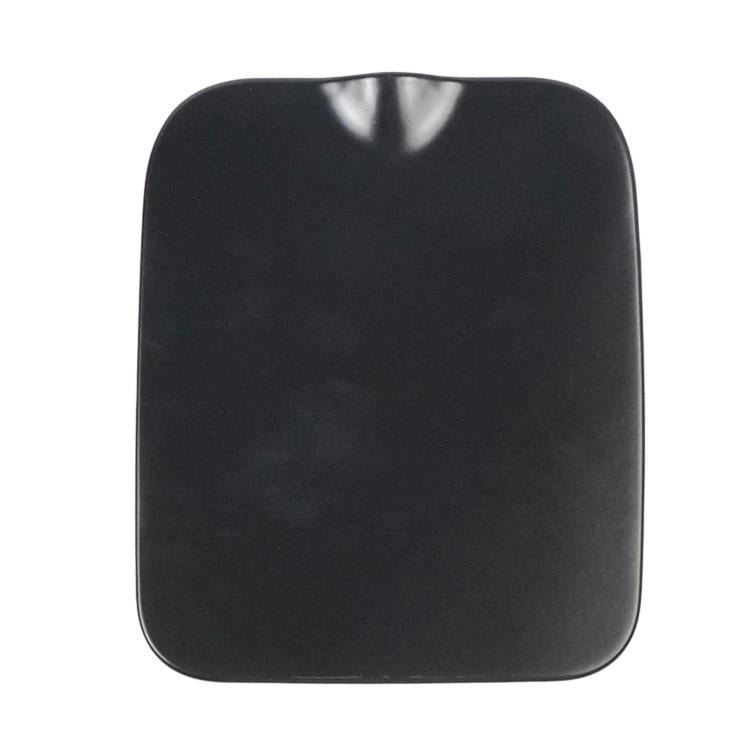 Black fuel tank cap cover, square shape with smooth surface