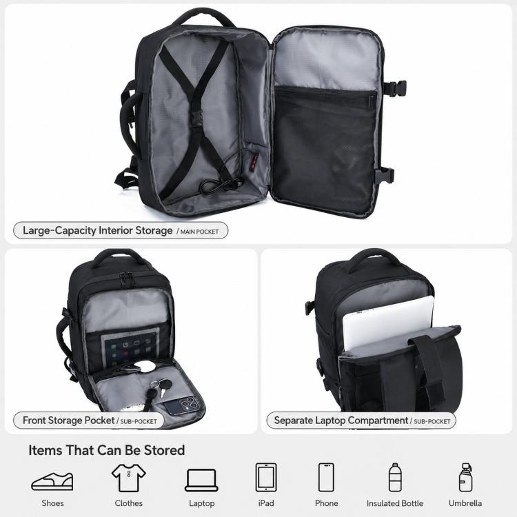 REMOID M006 Travel Laptop Backpack Water Resistant Luggage Rucksack