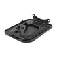 Black fuel tank cap cover with internal structure and clips, 77350-08020.