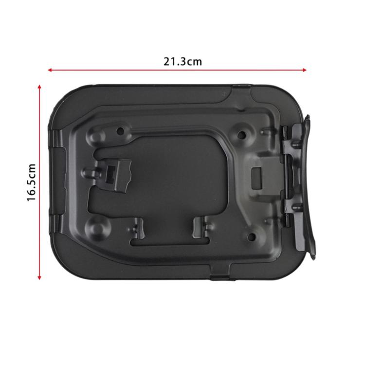 Black fuel tank cap cover size 21.3 x 16.5 cm, 77350-08020.