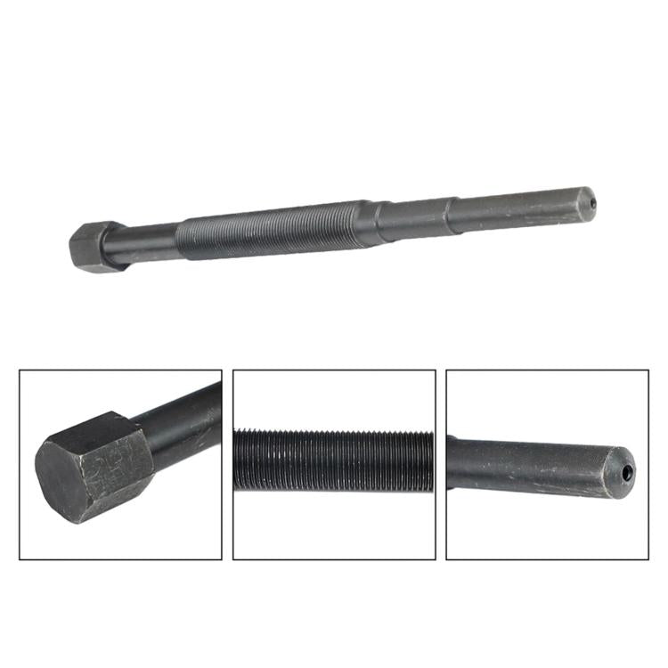Clutch puller tool with hex drive end, threaded center, and cylindrical handle