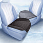Car seat cooling pad set with raised grid inserts in dark gray/black