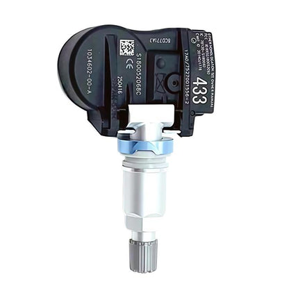 Tire pressure monitoring sensor with metal valve stem and black sensor body