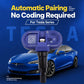 Tire pressure monitoring sensor on a valve stem with blue housing