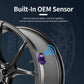 Tire pressure monitoring sensor module with valve stem and wireless signal icon