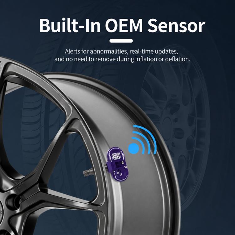 Tire pressure monitoring sensor module with valve stem and wireless signal icon
