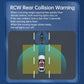 Rear collision warning system diagram for motorcycle blind spot radar (RCW)