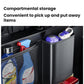 Car trunk seatback storage hanging bag with mesh and mesh-free compartments for small items