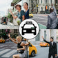 Green LED taxi sign light with 'TAXI' icon and 'GRAB' lettering on display